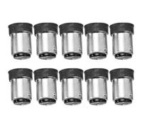 Ciieeo B15 to E14 Bulb Socket Converter Black 10 pack | Bayonet to Screw Bulb Adaptor for Kitchens, Bedrooms, and Retail Shops, Heat-Resistant Copper and PBT, Compact Light Adapter