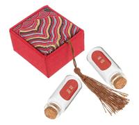 Ciieeo Baby Keepsake Box Umbilical Cord Collection and Fetal Hair Preservation Bottle, Tooth Storage Case for Infant Baby Teeth Organizer, DIY Newborn Memory in Red