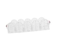 Ciieeo Basket Boho or Rope White Handles Cutout Storage Paper with Rectangular Lightweight Organizer Preventing Sagging Collapse Farmhouse Style under Sink Closet