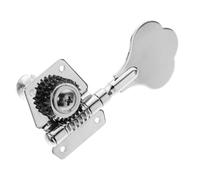 Ciieeo Bass String Tuning Peg Set Electric Machine Heads for Bass Guitar Replacement, Silver Steel Plate and Iron Material, Improve Sound Quality, Easy to Install for Music Performances