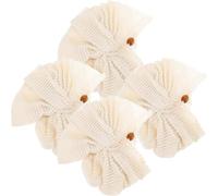 Ciieeo Bath Loofahs Easy to Hold 4pcs Flax Beige for Body and Skin Exfoliating Shower Bath Scrubbers Bathing Skin Scrubber for Gentle Home Use