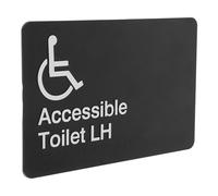 Ciieeo Bathroom Disabled Door Sign Disabled Sign Tactile Elements Black Abs Sponge Rubber for Offices and Public Spaces