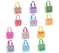 Ciieeo Beach Bag White Tote Bag Flamingo Watermelon Design Aesthetic Great for Hawaiian Themed Parties