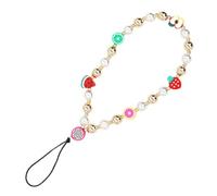 Ciieeo Beaded Phone Wrist Strap Polymer Clay Charm for Ladies | Lightweight Anti Lost Design, Easy to Install, Delicate Workmanship, for Mp3 and Music Players