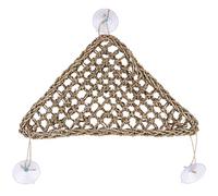 Ciieeo Bed Hammock Mesh with Ring Cup and Hanging Cloth Suction Metal Triangular Breathable Sturdy Climbing Net Utilises Vertical Space for Lizard Anole and Reptile Pets