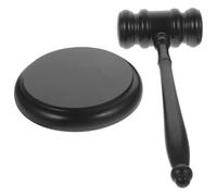Ciieeo Beech Wood Judge Gavel Set Block, 42mm X 90mm Solid Wood Auction Hammer for Courtroom and Legal Proceedings, Painted Finish Mallet for Judges and Lawyers