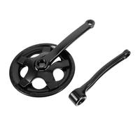 Ciieeo Bike Crankset Chainring 32 Teeth Black Metal Replacement with Iron and Plastic Material, Easy to Install and Remove, Sturdy Crank Set for Bike Repair and Maintenance
