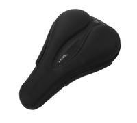 Ciieeo Bike Saddle Cover with Memory Foam Padding and Thick Silicone Cushion, Ergonomic Contoured Groove Design with Breathable Ventilation for Road and Exercise Bike Seats, for Outdoor