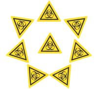 Ciieeo Biological Warning Stickers 8Pcs Laboratory Biosafety Labels Infection Caution Risk Warning for Lab Safety