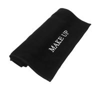 Ciieeo Black Cotton Makeup Desk Mat Protects Against Powder and Spills, Washable Dressing Table Protector Mat for Vanity Station or Makeup Organizer