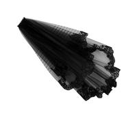 Ciieeo Black Lace Veil for Women Short Retro Halloween Headwear with Delicate Polyester Lace Pattern, Suitable for Hairstyles and Easy to Fix on Head, for Wedding and Show