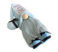 Ciieeo Blue Sea Gnome Doll Decorative Ornament for Home and Garden Adorable Standing Dwarf Figurine with Fine Craftsmanship Stylish and Holiday Tabletop Decor Symbol of Luck and Joy
