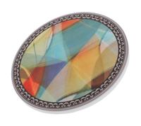 Ciieeo Bohemian Moroccan Ceramic Coaster with Heat Resisting Cork Base Round Drink Cup Mat for Home Office Bar Cafe Table Protection and Stylish Beverage Use