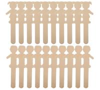 Ciieeo Boy and Girl Unfinished Wooden Cutouts, 20pcs Blank Wooden Figures Sticks for DIY Crafts Creative Art Projects Painting and Decorating Supplies, 14.5x5cm