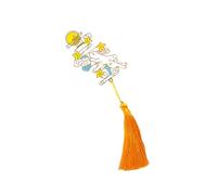 Ciieeo Brass 5 Pcs Metal Bookmark Hollow Bookmarker with Tassel Chinese Style Rabbit Shape Page Marker Decoration for Notebook and Magazine Mid-Autumn Festival Atmosphere