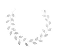 Ciieeo Bridal Headdress Leaf Headband, Silver Alloy and Copper Wire Hair Ornament, Chic Elegant Women’s Hair Accessory for Wedding