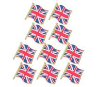 Ciieeo British Flag with Secure Clasp Alloy Lapel Pins 10pcs Metal Uk Flag Brooch Pins and Butterfly Clutch Back Souvenir for Formal Events and Travel Accessories