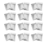 Ciieeo Bubble Padded Envelopes Made of Makrofol Silver 100 Pcs with Postage Stamping Feature Self Sealing Mailing Bags for Shipping for Shops and Small Cell Phone Cases