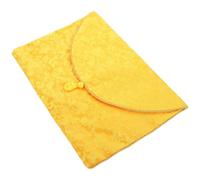 Ciieeo Buddhist Scriptures Pouch Small Brocade Bag with Yellow Dragon Embroidery, Lightweight Chinese Style Jewelry Storage Pouch for Book Wrapping and Sundries