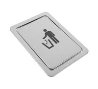 Ciieeo Built-in Trash Can Lid Stainless Steel Garbage Cover Small Rectangular 21x25cm Kitchen Countertop Recessed Bin Flap Lid for Waste Disposal