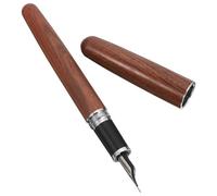 Ciieeo Calligraphy Fountain Pen Tiny Pen Retro Wood and Metal Small and Light Convenient to Use and Store for Coloring Book and Handmade