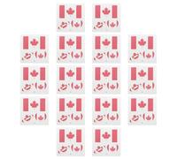 Ciieeo Canada Flag with Easy Application 20pcs Temporary Tattoos for Sports Events Waterproof Face Stickers Featuring Maple Leaves and Suitable for Skin Types for Football Fans