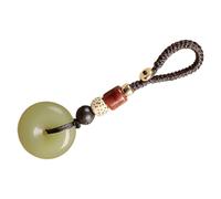 Ciieeo Car Keychain Pendant Peace Buckle Donut Keychain for Car Keys Chinese New Year Decoration Easy to Carry Decorative Charm Creative Unique Elegant Synthetic Jade Pendant Accessory