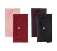 Ciieeo Cash Envelope Wallets Money Organizer Pouches for Budgeting Pu Leather 4pcs Lightweight, Reusable with Classic Minimalist Design for Shopping and Travel