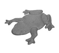 Ciieeo Cast Iron Frog Stepping Stone Heavy-Duty Outdoor Garden Sculpture for Lawn Walkway and Water Features