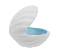 Ciieeo Ceramic Hamster Hideout Small Animal House in Seashell Shape for Guinea Pig and Rat Safe Nesting Spot Inspires Exploration and Play White Ceramic Pet Cave