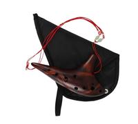 Ciieeo Ceramic Piccolo Ocarina Musical Instrument with Twelve Hole Design and Beautiful Sound Easy to Learn Coffee Colour Artistic Touch for Random Color