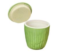 Ciieeo Ceramic Tea Storage Jar 100ml with Airtight Lid Porcelain Canister for Loose Tea Coffee and Sugar Kitchen Organization Light Green