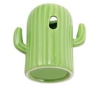Ciieeo Ceramic Water Bottle Stand Ceramic Cactus-shaped Water Bottle Holder Wide Compatibility Standalone Product Pet's Habitat Suitable for Hamster Rabbit