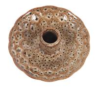 Ciieeo Ceramic Wood Incense Stick Holder Black Sage Burner Tray with Flat Bottom Fireproof Purifying Sage Burner for Home Decor and Meditation Gift