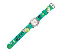 Ciieeo Children Wristwatch for Girls and Little Boys with Adjustable Silicone Wrist Strap and Dial Design, Lovely Green Waterproof Watch as Birthday Or Holiday