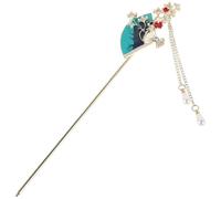Ciieeo Chinese Hair Sticks Hairpin Fan Shaped Metal for Pairing with Hanfu and Updos Comfortable Decorative Ancient Design for Women Home on The Go
