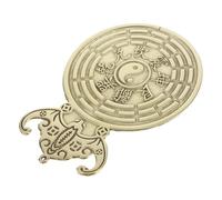 Ciieeo Chinese Style Copper Bat Pendant Vintage Eight Diagram Hanging Decor for Home Car Compact Craftsmanship for Keychain DIY