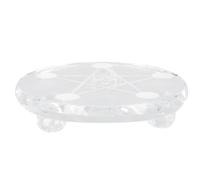 Ciieeo Chinese Style Crystal Balls Stand Agate Base, Jade Stone Display Pedestal for Office and Home Decoration, Five Elements Crystal Ball Holder