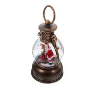 Ciieeo Christmas Lantern Snow Globe with LED Light and Built Music Box Festive Santa Bear Design Reusable Holiday Decoration for Indoor Christmas Table Soothing Tunes and Ambient