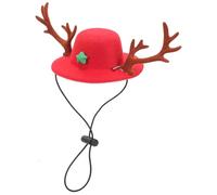 Ciieeo Christmas Pet Costume Reindeer Antler Hat Adjustable Elastic Band Breathable Soft Fabric Cute Party Pet Cap for Small Dogs and Cats Xmas
