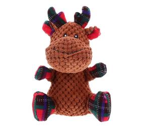 Ciieeo Christmas Reindeer Plush Dog with Squeaker, Medium Brown Soft Chew Plush for Small and Medium Dogs, Sturdy Holiday Stuffed Puppy for Winter Enrichment and Teething