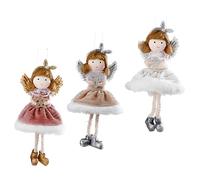 Ciieeo Christmas Tree Decorations Fairy Baubles 3pcs Angel Doll Ornaments Hanging Decorations for Tree Decor