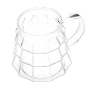 Ciieeo Clear Christmas Tree Glass Latte Mug with Handle High Borosilicate Thermal Shock Resistant Pinecone Design for Hot Drinks Coffee Tea Milk Festive Holiday Beverage Cup for Home and