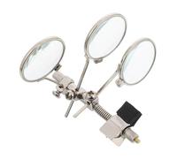 Ciieeo Clip-on Eyeglass Magnifier 15x Silver Iron Frame with Adjustable Lenses for Watchmaker Jewelry Loupe Repair