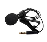 Ciieeo Clip-On Lavalier Microphone Set with Noise Reduction, 1.5m Wired Portable Condenser Mic with 4 to 3-Pin Adapter for Smartphone Recording and Conference Use