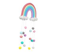 Ciieeo Cloud Rainbow Pendant Wall Hanging Decoration Cute Bedroom Accessory Playful Raindrop Ornaments for Nursery Easy to Install Sensory Props