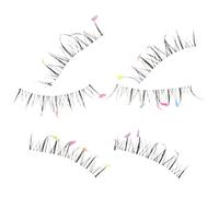 Ciieeo Colorful Heart-shaped False Eyelashes Lightweight Nylon Material Easy Application Unique Design for Halloween and Cosplay Parties Banquets Makeup