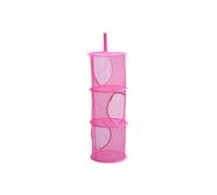 Ciieeo Compartment Hanging Storage Bag for Boys and Girls Laundry Toys Shoes Mesh Toy Basket Drawstring Smart Space Saver for Home Travel