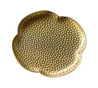 Ciieeo Copper Teacup Mat Four-leaf Clover Design Heat-resistant Cup Stand for Tea Lovers Household Use Copper Coaster Easy to Clean and Deformation-resistant