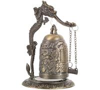 Ciieeo Creative Bronze Alloy Strike Bell Dragon Design, Portable and Multi-functional Tabletop Decorative Ornament for Indoor Home and Office Decor